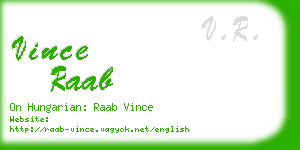 vince raab business card